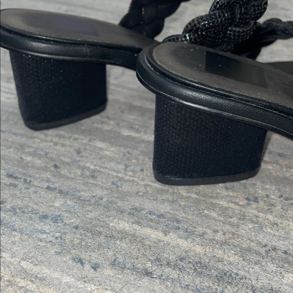 Dolce Vita braided Black Heeled sparkly Sandals - Picture 7 of 9